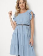 lily rose Rochie Albastră cu Centură Laodolea