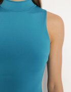 lily rose Rochie Albastră cu Guler semi-înalt cu Fentă în Față Aelwyn