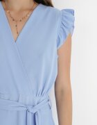 lily rose Rochie Albastru deschis Petrecută cu volane și legătură Dalim