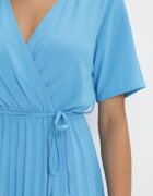 lily rose Rochie Albastru închis Plisată Maxi cu Cordon Legat Dianiza