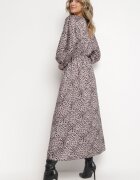 lily rose Rochie Bej cu Maro Cloș cu Elastic în Talie Melpomene