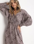 lily rose Rochie Bej cu Maro Cloș cu Elastic în Talie Melpomene