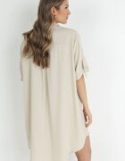 lily rose Rochie Bej deschis dreaptă Mini cu Guler Zeena