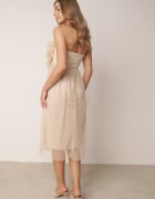 lily rose Rochie Bej din tul cu Volane Larithia