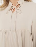 lily rose Rochie bej evazată cu volănaș Uxaria