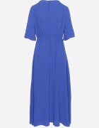 lily rose Rochie Bleumarin Maxi cu Legătură Decorativă și Elastic în Talie Myrcella