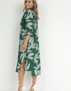 lily rose Rochie Cămașă Verde cu flori Rahila
