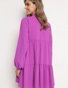 lily rose Rochie Fiolet Evazată cu Volan Uxaria
