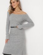 lily rose Rochie Gri Tip Pulover Midi Ocordela