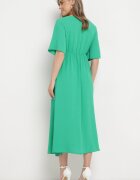 lily rose Rochie Maxi Verde închis cu Legătură decorativă și Elastic în talie Myrcella