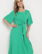lily rose Rochie Maxi Verde închis cu Legătură decorativă și Elastic în talie Myrcella