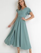 lily rose Rochie Mentă Evazată cu Decolteu Petrecut Hanriette