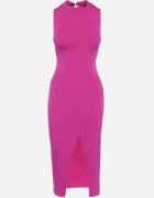 lily rose Rochie mov cu guler semi-înalt cu crăpătură pe față Aelwyn