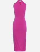 lily rose Rochie mov cu guler semi-înalt cu crăpătură pe față Aelwyn