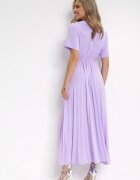 lily rose Rochie Mov Plisată Maxi cu Curea legată Dianiza