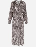 lily rose Rochie Negru-Bej Cloș cu elastic în talie Melpomene