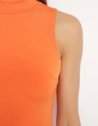 lily rose Rochie Portocalie cu guler semi-înalt cu crăpătură în față Aelwyn