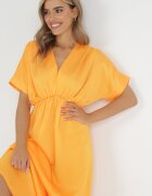 lily rose Rochie Portocalie Satinată Alemyllis