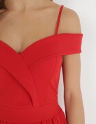 lily rose Rochie roșie evazată cu bretele Maxi Chilli