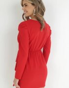 lily rose Rochie Roșie Petrecută cu Volane Kissoc