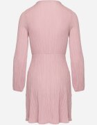 lily rose Rochie Roz Plisată Mini cu Decolteu Petrecut și Elastic în Talie Umiena