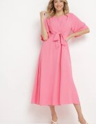 lily rose Rochie Rozalie Maxi cu Legătură Decorativă și Elastic în Talie Myrcella
