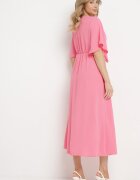 lily rose Rochie Rozalie Maxi cu Legătură Decorativă și Elastic în Talie Myrcella