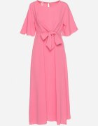 lily rose Rochie Rozalie Maxi cu Legătură Decorativă și Elastic în Talie Myrcella