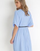 lily rose Rochie Tip Cutie Plisată Albastră cu curea Savima