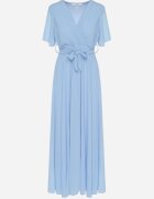 lily rose Rochie Tip plic Albastră cu elastic în talie și sus plisat Davitri