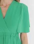 lily rose Rochie Verde Cloș Midi cu Decolteu petrecut și Elastic în Talie Muntani