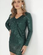 lily rose Rochie Verde închis Mini Cu paiete Cu elastic în talie Colke