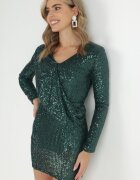 lily rose Rochie Verde închis Mini Cu paiete Cu elastic în talie Colke