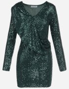 lily rose Rochie Verde închis Mini Cu paiete Cu elastic în talie Colke