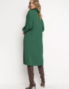 lily rose Rochie Verde închis Tip cămașă Midi din material plisat cu nasturi Safira