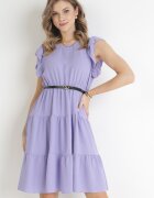 lily rose Rochie violetă cu curea Laodolea