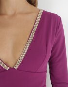 lily rose Rochie Violetă Mulată cu Zirconii Dennie