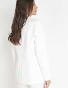 lily rose Sacou Alb cu Mâneci Lungi și Clape Decorative Kaimas