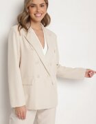 lily rose Sacou Bej deschis Dublu rând cu umeri întăriți Emiranea