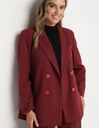 lily rose Sacou bordeaux cu două rânduri de nasturi cu pernițe în umeri Shalisse