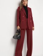 lily rose Sacou bordeaux cu două rânduri de nasturi cu pernițe în umeri Shalisse