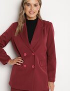 lily rose Sacou bordeaux cu două rânduri de nasturi cu pernițe în umeri Shalisse