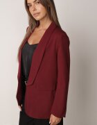 lily rose Sacou Clasic Bordeaux Fără Închidere cu Căptușeală Leopard și Imitație de Buzunare Torinna