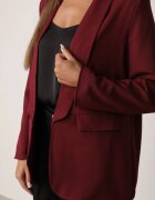 lily rose Sacou Clasic Bordeaux Fără Închidere cu Căptușeală Leopard și Imitație de Buzunare Torinna