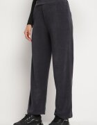 little supermodel Pantaloni bleumarin cu craci largi și imitație de buzunare Iridema