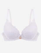 love magnolia Sutien Alb cu Dantelă Decorativă și Decorațiune Metalică Terzedi