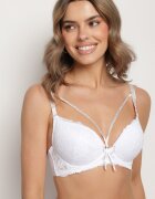love magnolia Sutien Alb cu Dantelă și Bretele Decorative Korzedi