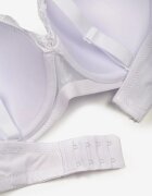 love magnolia Sutien Alb din Dantelă cu Bretele Decorative și Zirconii Emlimi