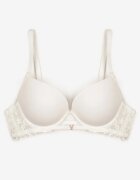 love magnolia Sutien Alb Push-Up cu Bandă de Dantelă Sarolin