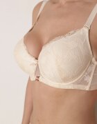 love magnolia Sutien Bej cu dantelă și ornament metalic Valzedia